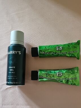 C.O. Bigelow Shave Cream Eucalyptus  & Harry's Shave Gel with Aloe Bundle Qty 3